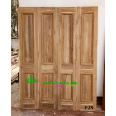 ประตูบานเฟี้ยมไม้สัก รหัส F29